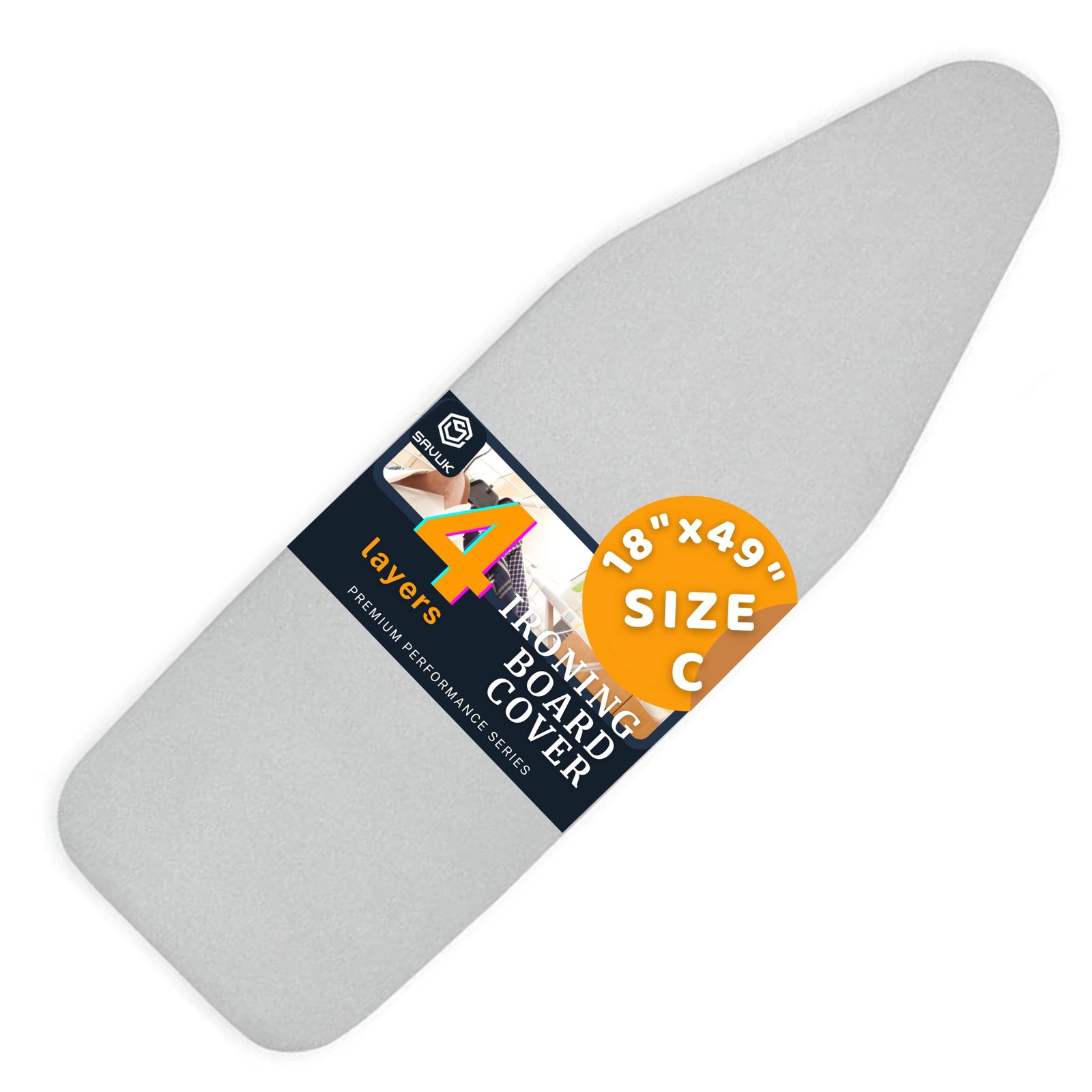 Ing Board Cover And Pad Standard Size 18x49 Inch,large Extra Wide, Adjust...