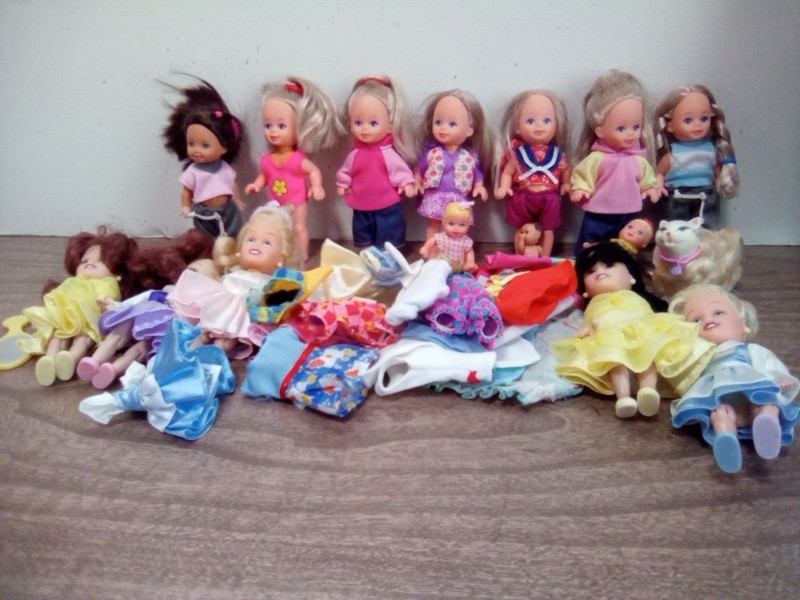 36 Mini Doll Lot Kelly Club Simba & Princesses & Cat & Clothes