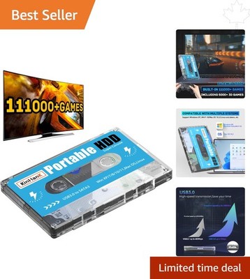 Ultimate Portable 500GB Gaming HDD with 111,000+ Games - Plug & Play Convenience