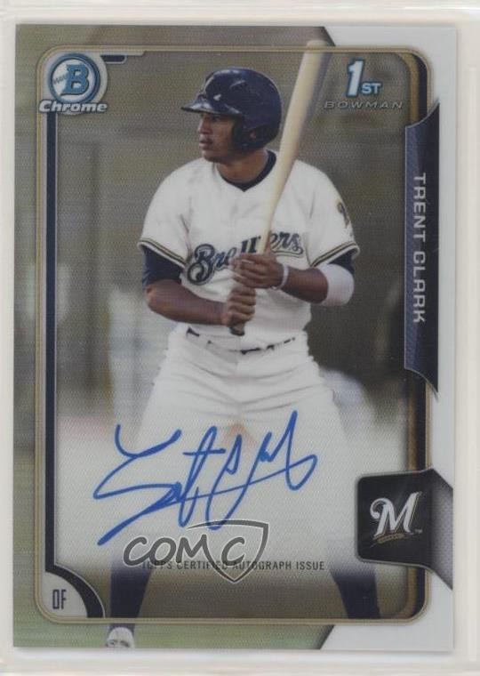 2015 Bowman Draft Chrome Pick Refractor Trent Grisham Clark #BCA-TC Auto 03rx