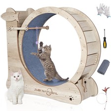 Cat Exercise Wheel for Indoor Cats, 43" Interactive Cat Running Wheel with Sc...