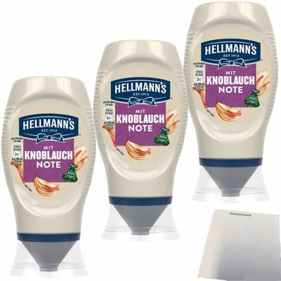 Hellmann's Sauce mit Knoblauchnote 3er Pack 3x250ml Squeezeflasche usy Block