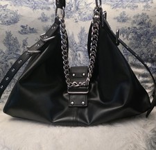 Steve Madden Alyssa Hobo Bag, Black With Silver Hardware