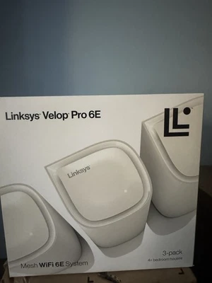 Linksys Velop Pro 6E Mesh WiFi 3er Pack (4 - Schlafzimmer) NEU