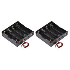 2 x Battery Case Storage Box 4 Slot x 3.7V 2-Wire for 4 x Battery