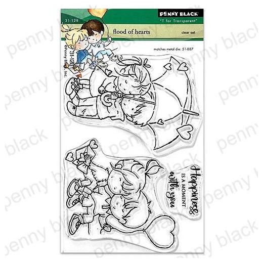 Penny Black Clear Stamps - Flood of Hearts 31-128