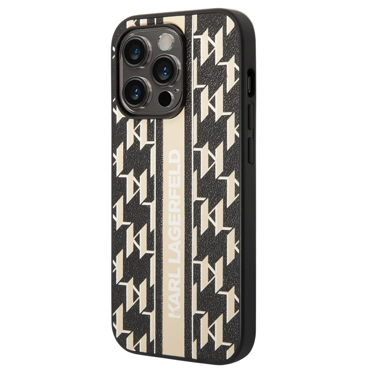 Karl Lagerfeld coque rigide iPhone 14 Pro étui protection de luxe monogramme