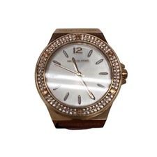 MICHAEL KORS◆LENNOX/Quartz watch/Analog/Leather/WHT/PNK/MK-7133