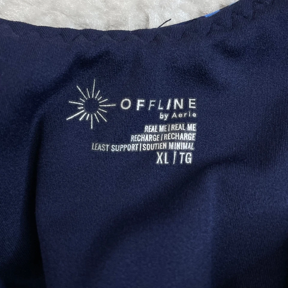 Aerie Offline Real Me Recharge Blue Bandana Paisley Print Womens XL - Image 3 of 4