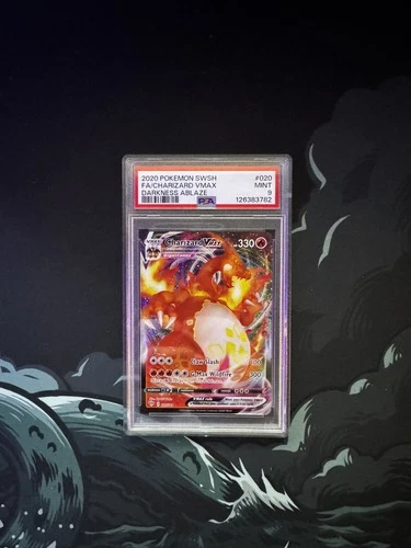 2020 Pokemon Sword & Shield Darkness Ablaze Charizard Vmax Holo #020 PSA 9