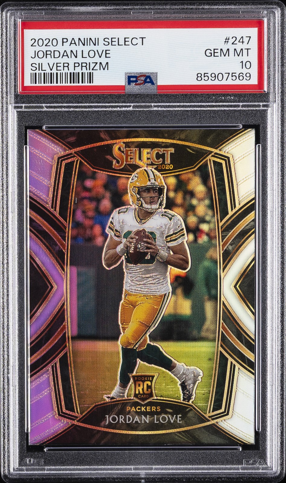 2020 PANINI SELECT SILVER PRIZM #247 JORDAN LOVE PSA 10