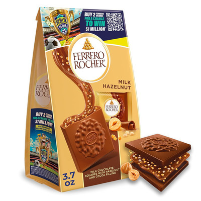 Premium Milk Hazelnut Chocolate Squares, Individually Wrapped Chocolates, Great 