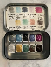 Daniel Smith Watercolor Shimmer Palette Quarter Pans 1 Ml Sample Set