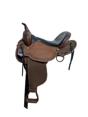 16.5 Inch Used Circle Y Iron Weed Western Trail Saddle X-Wide 1076-11334