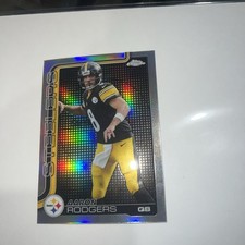 2025 Topps Chrome Aaron Rodgers #255 - Lightboard Logo Variation Refractor SSP