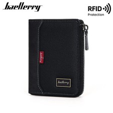 Baellerry Men's RfID Blocking Wallet Full Zipper PU Leather Card Holder Multi -