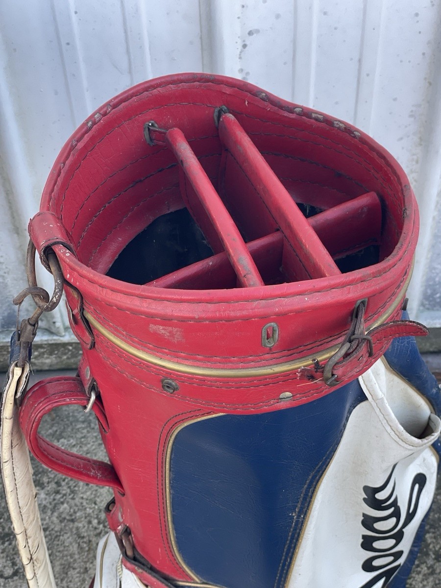 Vintage Ben Hogan Golf Bag Red White Blue Caddy Carry Rare | eBay