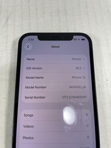 APPLE IPHONE 12 | MGF43LL/A | 6.1" | 64GB | UNLOCKED | BLACK