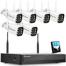 JENNOV Wireless IP Security Camera System 5MP 10CH NVR WIFI 2 Way Audio CCTV