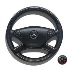 MERCEDES S CLASS W221  2010 - 13 WOOD BLACK LEATHER STEERING WHEEL A2219063900