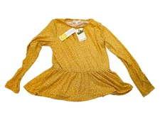 Stitch Fix Crown of Hearts Girls Small peplum top Orange soft knit Top