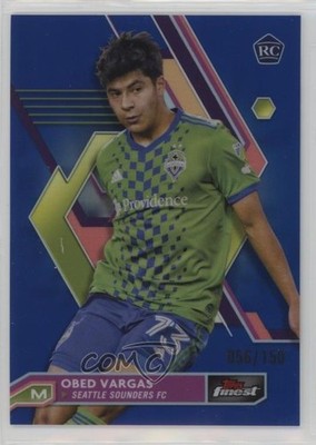 2023 Topps Finest MLS Blue Refractor 56/150 Obed Vargas #73 Rookie RC r7s