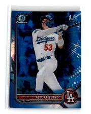Alex Freeland 2022 Bowman Draft Chrome 1st Sapphire Edition #BDC-194 Dodgers