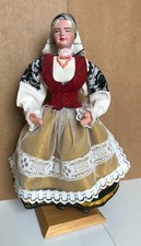 Polish made composition/cloth woman doll,  Warsaw clothing, 18th-19th c.  Poland