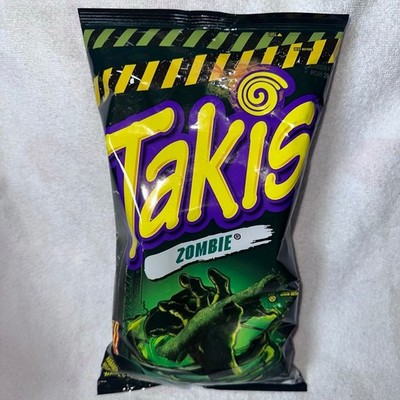 New Unopened Takis Zombie 9.9oz Bag Habanero & Cucumber Rolled Tortilla Chips