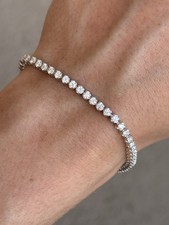 Sterling Silver 925 2.25MM 7 Real moissanite ...