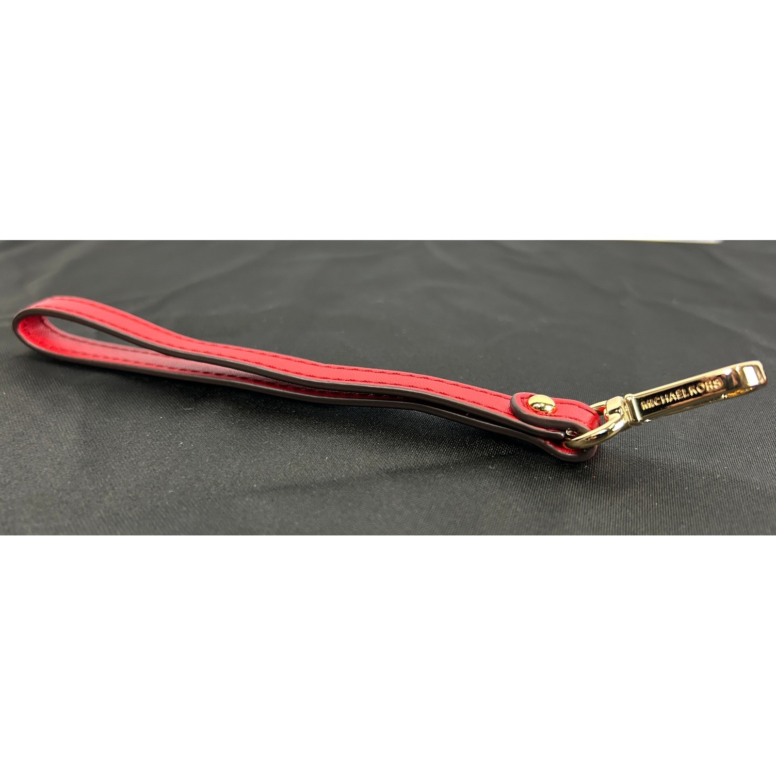 Michael Kors Jet Set Red Glitter Zip Card Holder Wristlet Coin Pouch thumbnail 5