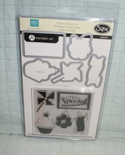 Sweet Day 2 Sizzix Stamps  Die-Cut 5/Pkg 659042 Cupcake Flower Banner Special 