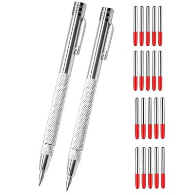 2PCS Tungsten Carbide Scriber Tool with Magnet with Extra 20 Replacement Mark...