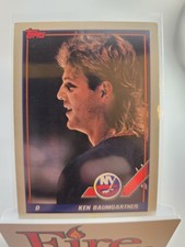 1991-92 Topps - Ken Baumgartner #316 New York Islanders 