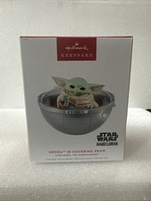 Hallmark 2024 Ornament Grogu In Hovering Pram Star Wars Mandalorian NIB
