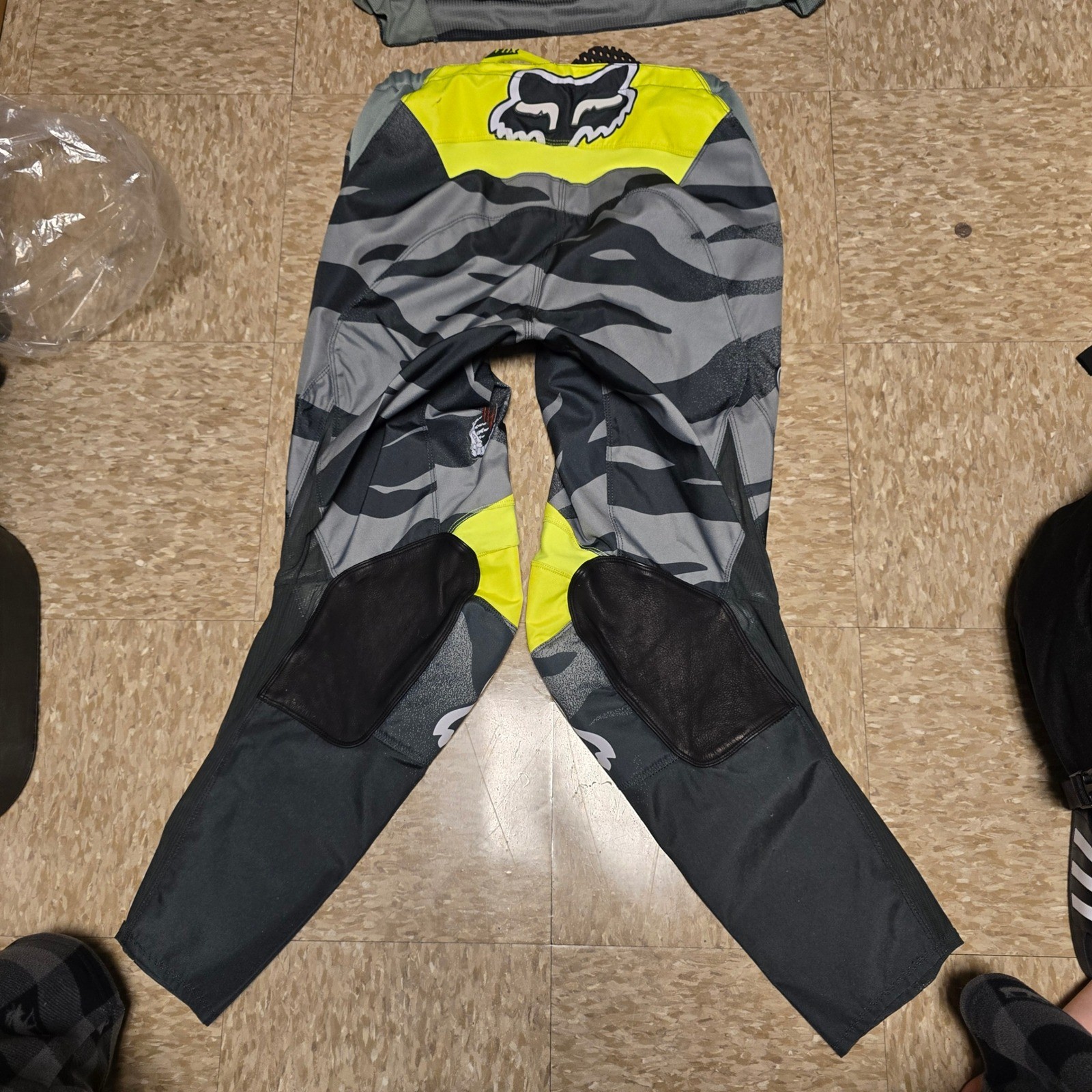 Grey Racing Pattern Fox Racing 360 Vicious Motocross Gear Set Jersey Pants Grey Yellow Mens ...