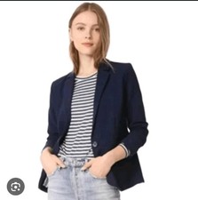 NWT Cupcakes  Cashmere Navy Blue Single Button Lined Blazer Pockets 0  636