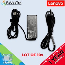 10 Lot Genuine OEM Lenovo  45W AC Adapter Laptop Charger 20V Yellow Square Tip
