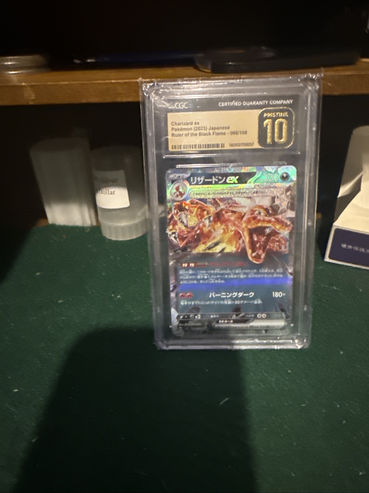 Pokemon Charizard EX Ruler of the Black Flame CGC-10 Pristine Card 66/108