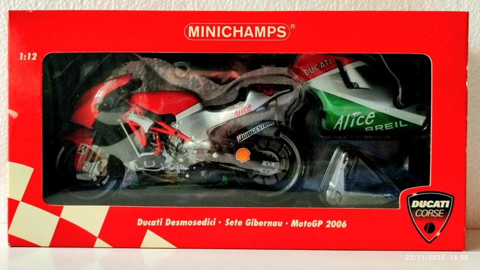 MINICHAMPS 1:12   DUCATI DESMOSEDICI  .  SETE GIBERNAU  .  MOTOGP 2006 - Photo 4/4