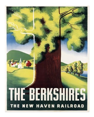 Vintage Berkshires Wandkunst Malerischer Naturdruck Landschaftsszene