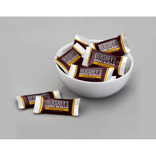 Hershey's Zero Sugar Chocolate with Almonds Candy, Bag 5.1 oz free fast shippin