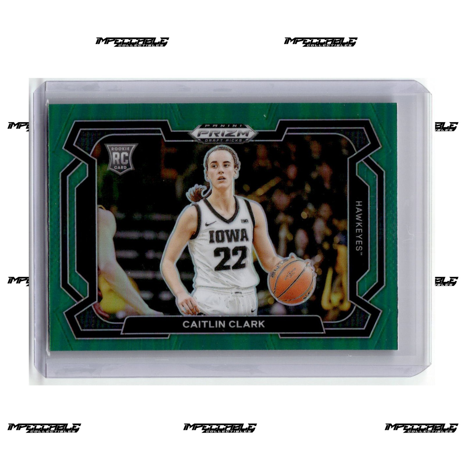 2024 Panini Prizm Draft - Green Prizm #57 Caitlin Clark Rookie Variation SP