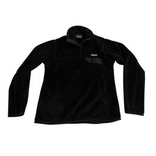 Patagonia Re-Tool Snap-T Fleece Pullover Jacket Black Womens Small Outdoor