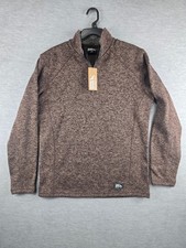 Eddie Bauer Radiator Fleece 1/4 Zip Pullover Sweater Mens Size M Mahogany
