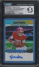 2025 Leaf DestiNation The Pros Blue Fernando Mendoza 3/7 Mint+ CGC 9.5 10 Auto