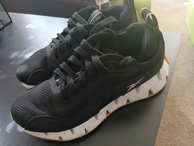 Reebok Performance Zig Dynamica Sneakers Core Black White Rubber Gum Size 7