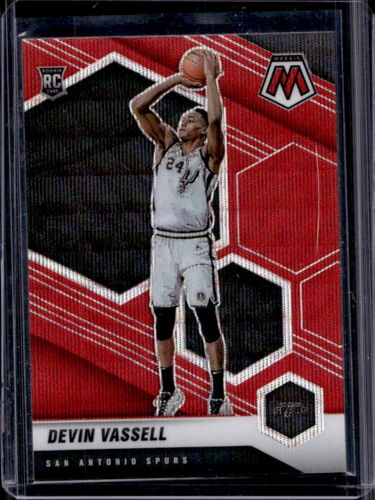 2020-21 Mosaic Devin Vassell RC Red Wave Rookie #221 Spurs