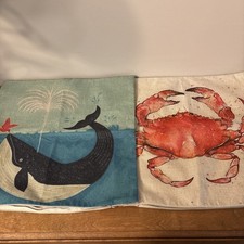 Unbranded Set Of 2 17x17 Linen Pillow Cases