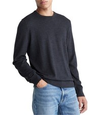 Calvin Klein Mens Extra Fine Merino Wool Blend Pullover Sweater